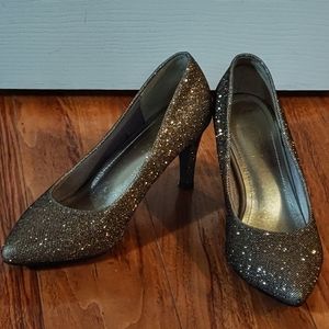Rust gold shimmer shoes